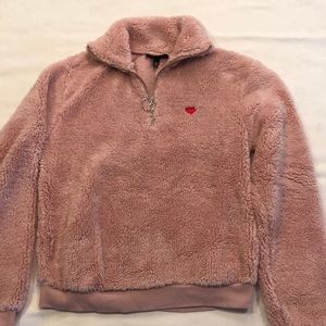 Quarter zip pullover.